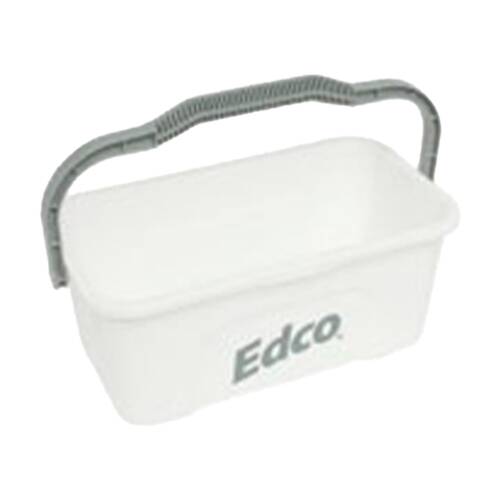 Edco All-Purpose Mop and Squeegee Bucket W/ Durable Handle White 11L