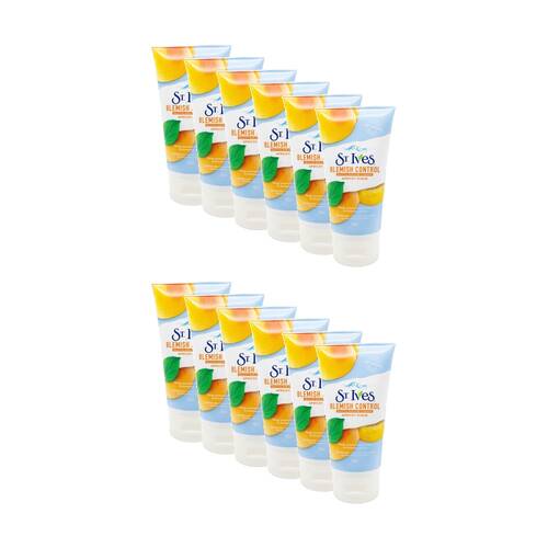 12PK St Ives Acne Cleanser Scrub Salicylic Acid Blemish Control 150ml Apricot