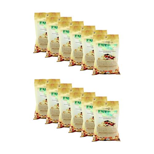 12PK The Happy Nut Co Energy Trail Mix W/ Peanuts & Dried Fruits 225g