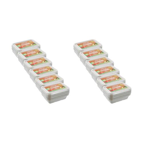 12x 8pc Lemon And Lime Eco Sugarcane Food Container Set 500ml Capacity Assorted