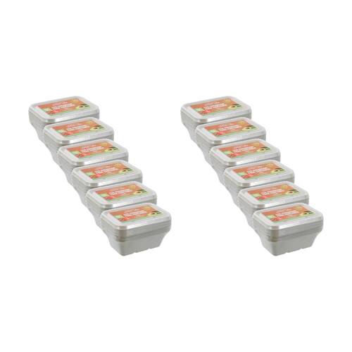 12x 7pc Lemon And Lime Eco Sugarcane Food Container Set 750ml Capacity Assorted