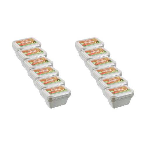 12x 6pc Lemon And Lime Eco Sugarcane Food Container Set 1L Capacity Assorted