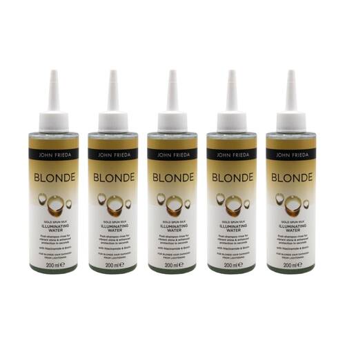 5PK John Frieda Illuminating Water Blonde Gold Spun Silk Post Shampoo R 200mL