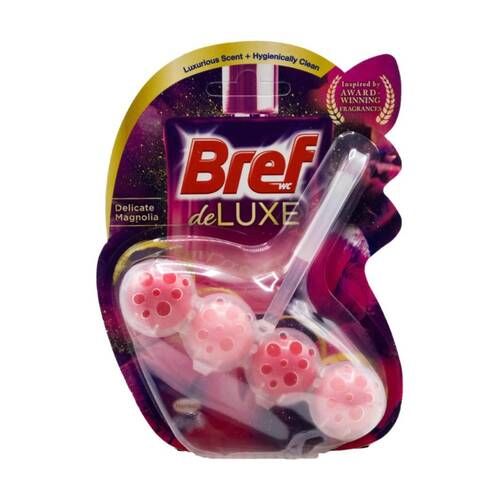Bref Deluxe Toilet Cleaning Cage Rim Block 50g Delicate Magnolia