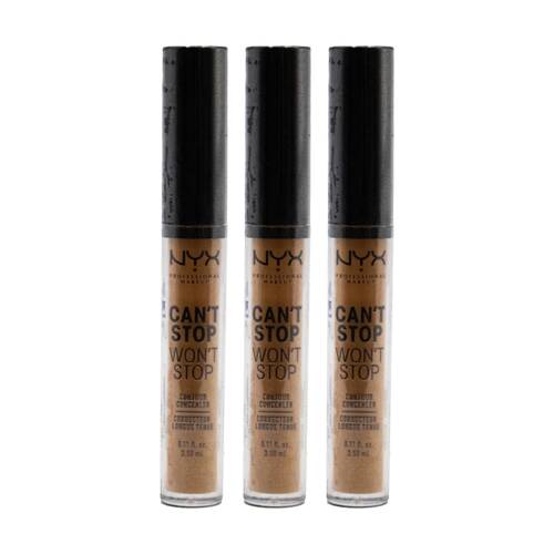 3PK NYX Cant Stop Wont Mahogany 24H Lasting Concealer 3.5Ml