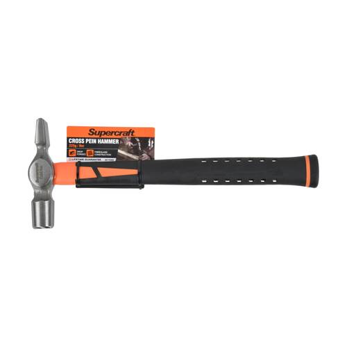 Supercraft Cross Peen Hammer DIY/Metalwork Tool W/ Fibreglass Handle 225g