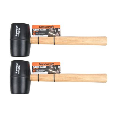 2PK Supercraft Rubber Mallet DIY/Carpentry/Home Improvement Tool 680g