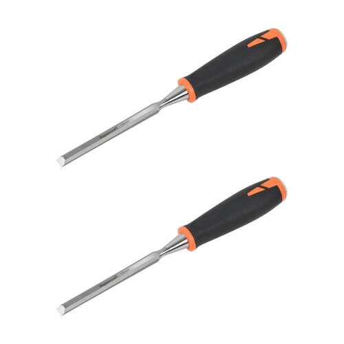 2PK Supercraft Soft Grip Wood Chisel W/ High Grade Carbon Steel Blade 3/8in 10cm