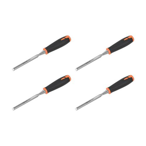 4PK Supercraft Soft Grip Wood Chisel W/ High Grade Carbon Steel Blade 3/8in 10cm
