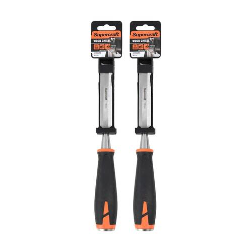 2PK Supercraft Half Tang Wood Chisel DIY Tool W/ Striking Cap 3/4 Inch/19mm