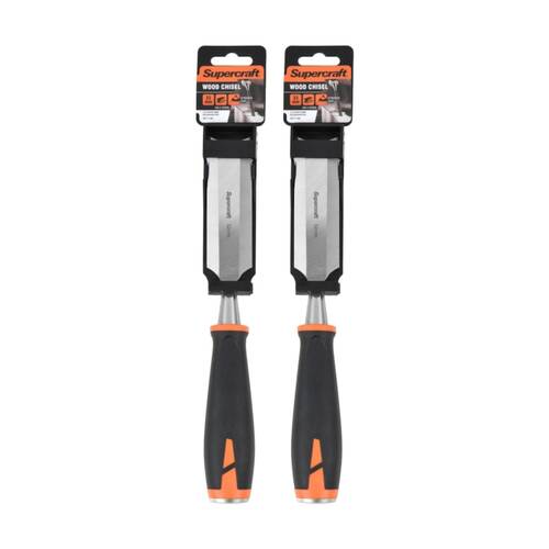 2PK Supercraft Half Tang Wood Chisel DIY Tool W/ Striking Cap 1-1/4 Inch/32mm