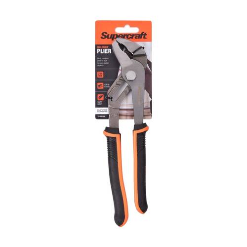 Supercraft Multi Position Grip Chrome Vanadium Steel Plier W/ Soft Handles 250mm