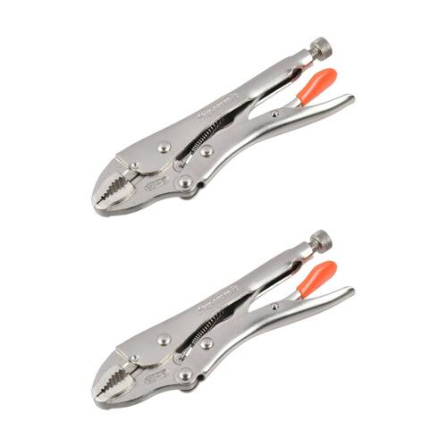 2PK Supercraft Locking Chrome Vanadium Steel Plier W/ Soft Grip Handle 180mm