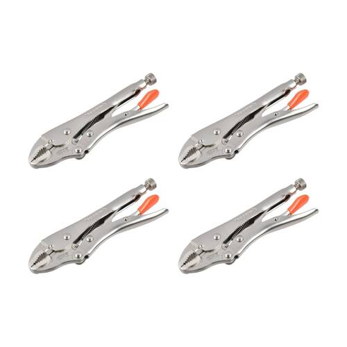 4PK Supercraft Locking Chrome Vanadium Steel Plier W/ Soft Grip Handle 180mm