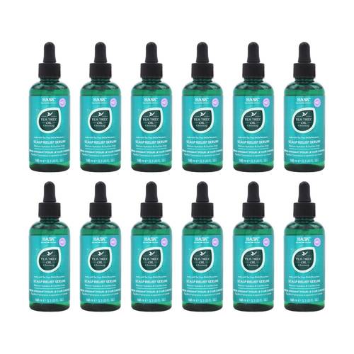 12PK Hask Scalp Relief Serum Tea Tree Oil Rosemary Haircare 100ml