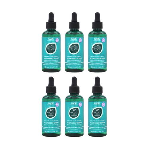6PK Hask Scalp Relief Serum Tea Tree Oil Rosemary Haircare 100ml