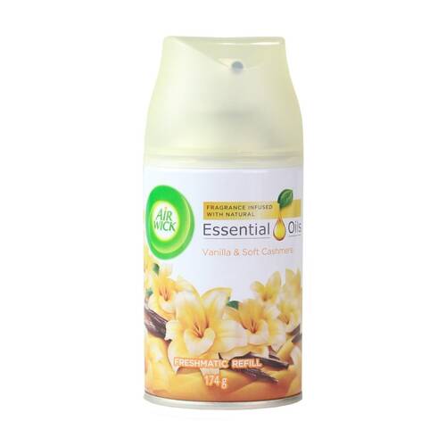 Air Wick Freshmatic Spray Refill Essential Oils Vanilla & Soft Cashmere 174g