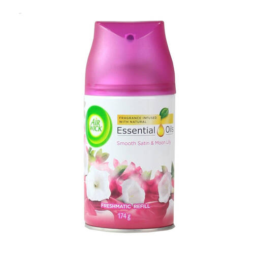 Air Wick Freshmatic Spray Refill Essential Oils Smooth Satin & Moon Lily 174g
