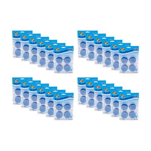 24x 4pc Clean Scene Toilet Cistern Blocks Blue Extra Fresh Cleaner 50g