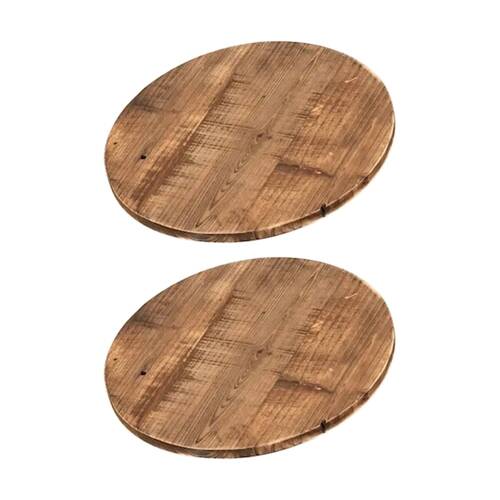 2PK Outdoor Home Garden Timber Plant Pot Flat Stand Insert 35x35x4cm