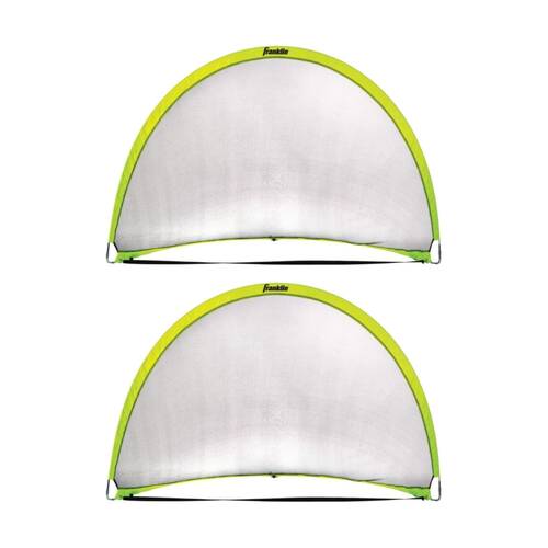 2PK Franklin Pop Up Dome Portable Kids Soccer Goal Neon Yellow 1.83x1.21m