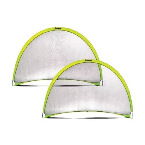2pc Franklin Pop Up Dome Portable Soccer Goal Set Neon Yellow 1.83x1.21m