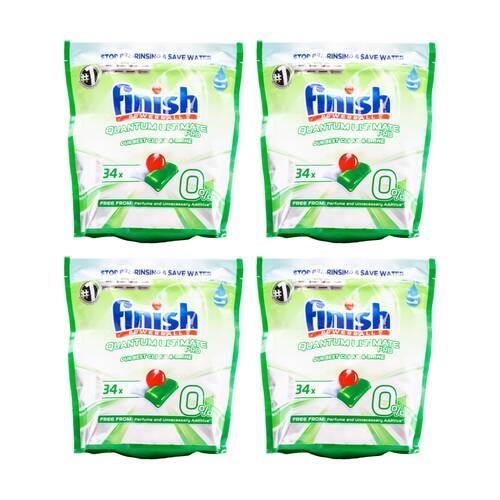 4x 34pc Finish Powerball Quantum Ultimate Pro Dishwasher Tablets