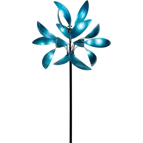 Wind Spinner Fantasy Powder Coated Metal Garden Decor Arctic Blue
