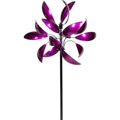Wind Spinner Fantasy Powder Coated Iron Garden Decor Fuchsia