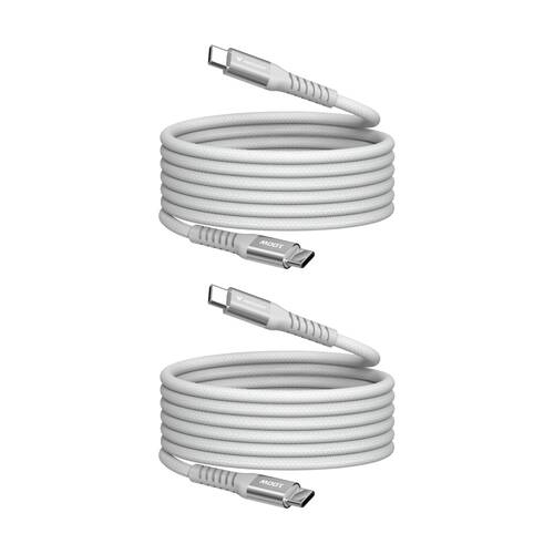 2PK VERBATIM USB-C-to-USB-C 100W Device Charger Cable Cord 120cm Grey