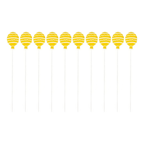 10PK Powder-Coated Metal Decorative Garden Floral Display Balloon Stick Assorted
