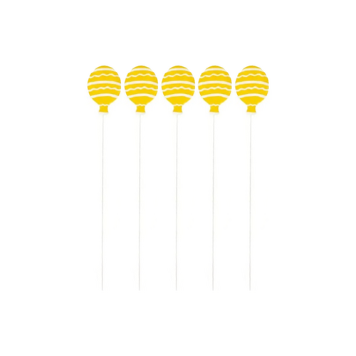 5PK Powder-Coated Metal Decorative Garden Floral Display Balloon Stick Assorted