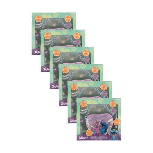 6PK Lilo & Stitch Disney Deluxe Kids Cosmetic/Jewellery Bag Set 5y+ Multicolour