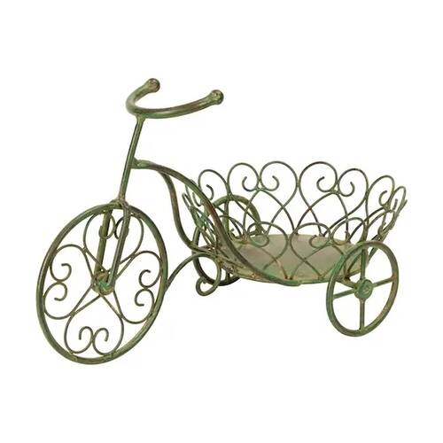 Small Florentine Metal Tricycle Vintage Garden Planter Decorative