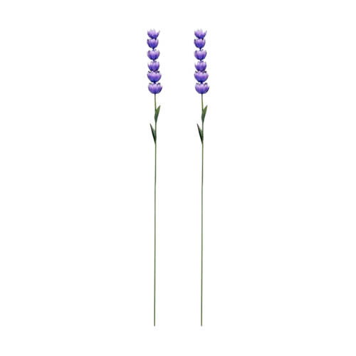 2PK Delphinium Short Decorative Powder Coated Metal Garden Stake Colourful