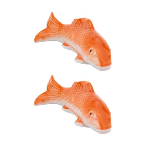 2PK Goldfish Ceramic Floating Decorative Pond Ornament Realistic 22cm