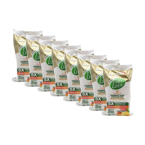8x 126pc Pine O Clean Household Grade Disinfectant Wipes Mango Hibiscus Scent