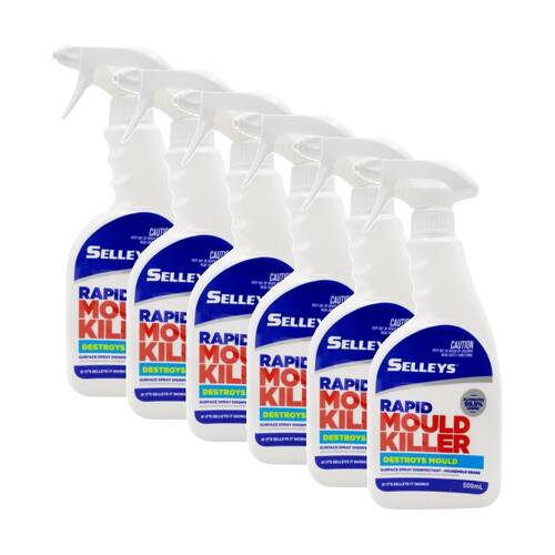 6PK Selleys Rapid Mould Killer Surface Spray Disinfectant Household Grade 500mL
