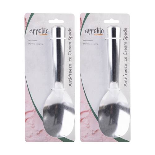 2PK Appetito Polished Aluminium Anti-Freeze Ice Cream Spade Tool