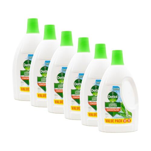 6PK Dettol Antibacterial Concentrated Laundry Sanitiser 1.5L Eucalyptus Scented
