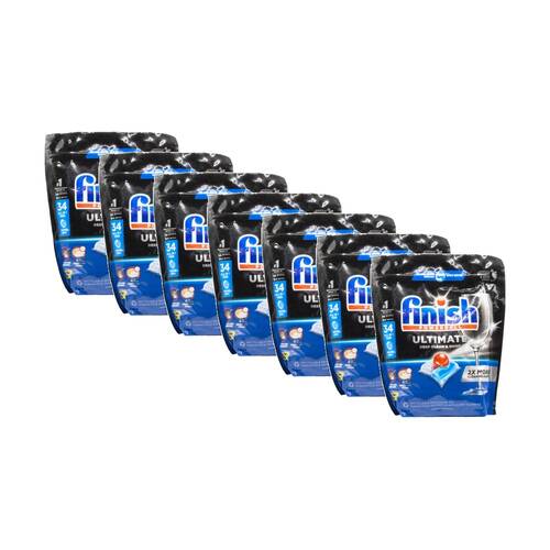 7x 34pc Finish Powerball Ultimate Deep Clean & Shine Dishwasher Tabs Baking Soda