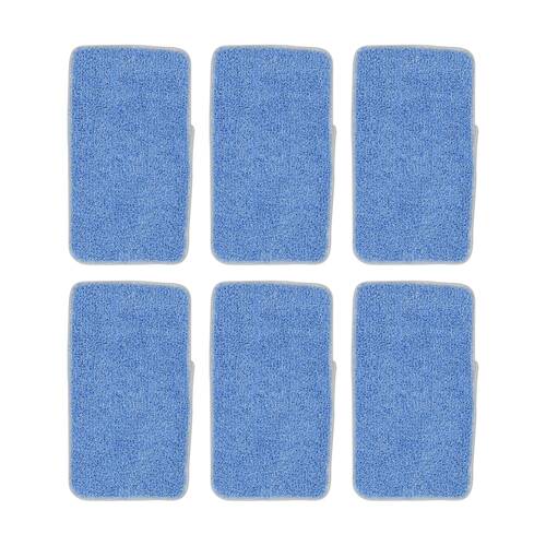 6PK Duop Floors Glass Windows Mirrors Reusable Microfibre Cleaning Pad Medium