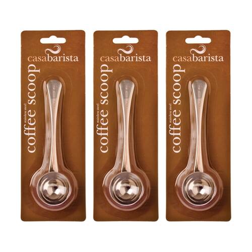 3PK Casabarista Stainless Steel Coffee Measure Spoon 15ml W/ Long Handle