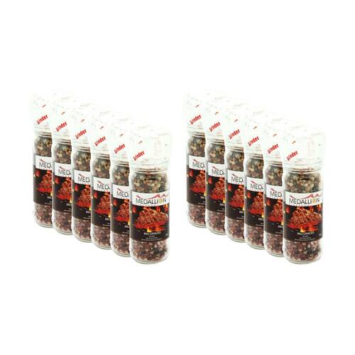 12PK Medallion Barbeque Flavoured Twist Grinder BBQ Cooking Condiment 65g