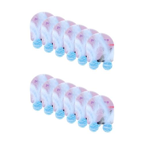 12x 2pc Paws And Claws Foam Cat Toy Play Balls Set W/ Feather Assorted