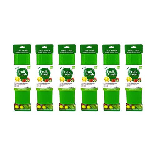 6x 2pc Grand Fusion Fruit Fresh Fridge Crisper Drawer Liner Set Green