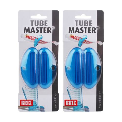 2x 2pc Brix Tubemaster Tube Squeezer Easy Use Tool Set Frost Blue