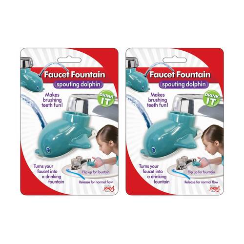 2PK Jokari Dolphin Faucet Fountain Fun Kids Water Tap Attachment