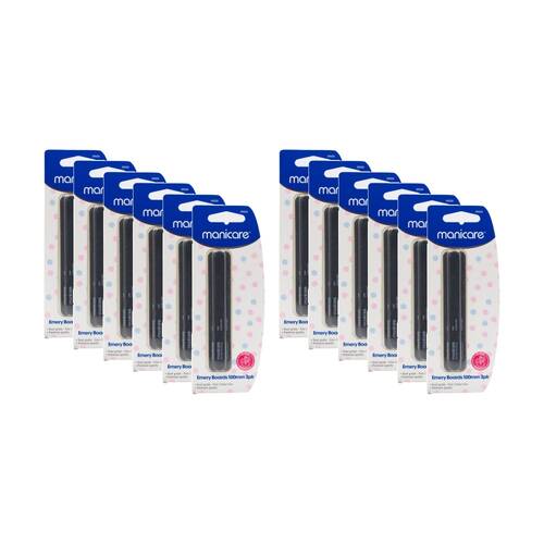12x 3pc Manicare Emery Boards 100mm Dual Grade Fine/Extra-Fine Nail File