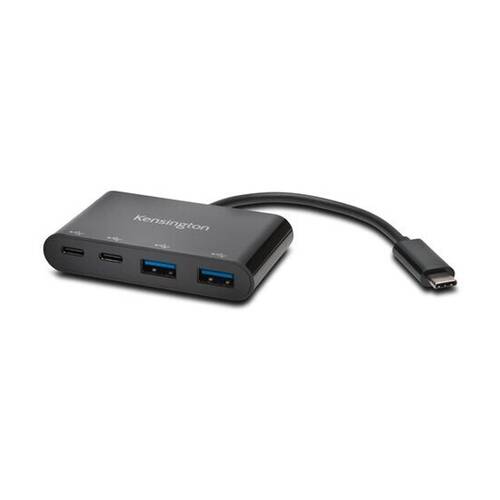 Kensington CH1000 USB-C 4 Port Hub Fast Data Transfer Dock Black